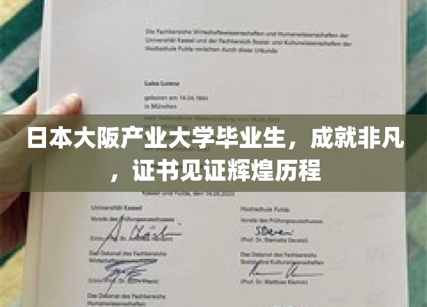 大阪产业英才辈出，毕业生证书映照璀璨成就之路