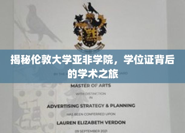 解码伦敦亚非学院，学位证背后的知识征途