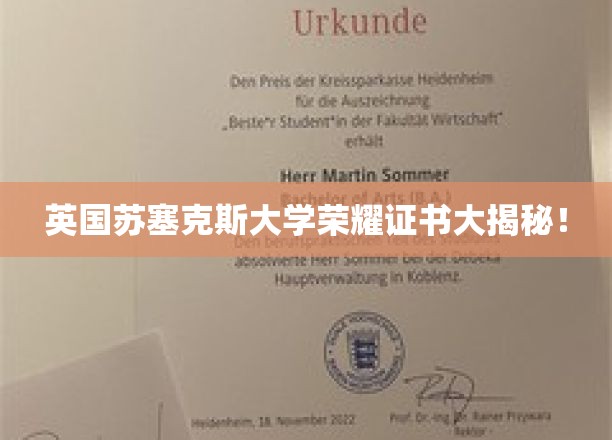 解码苏塞克斯大学荣耀证书，名校认证背后的秘密世界