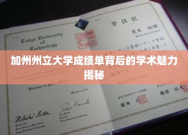加州州立大学成绩单背后的学术魅力揭秘