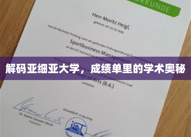 探寻亚细亚大学成绩单背后的学术秘境