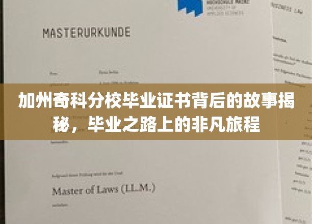 探寻奇科分校毕业证书背后的传奇，一场不凡的毕业征途揭秘