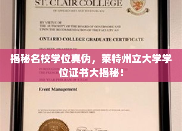 揭露高校学位之谜，莱特州立大学证书背后真相曝光