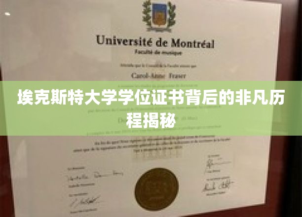 埃克斯特大学学位证书背后的非凡历程揭秘
