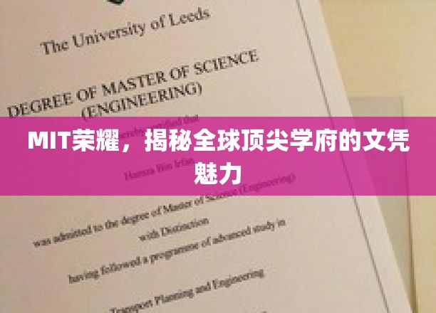 MIT荣耀，揭秘全球顶尖学府的文凭魅力