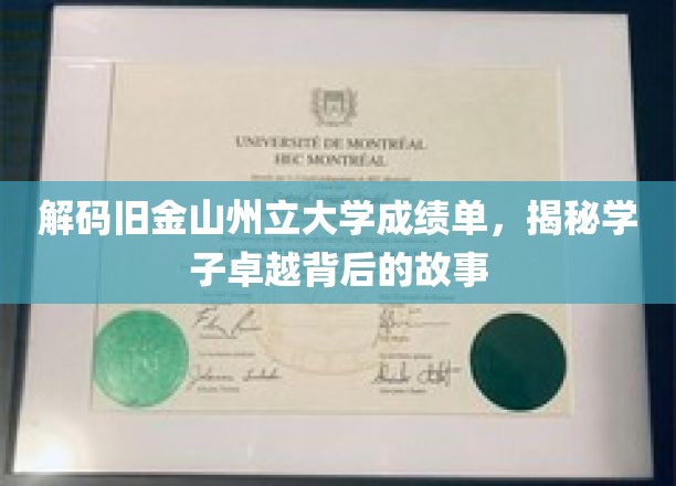 探寻金州精英，旧金山州立大学成绩单背后的卓越传奇