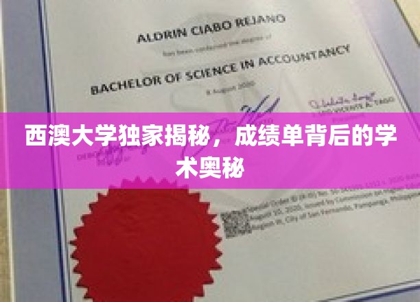 探寻西澳大学成绩单背后的学术秘密，独家解密教育成就的奥秘