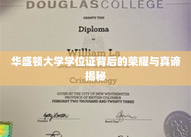 解码华盛顿大学学位证，荣耀之光与学术真谛的探索之旅
