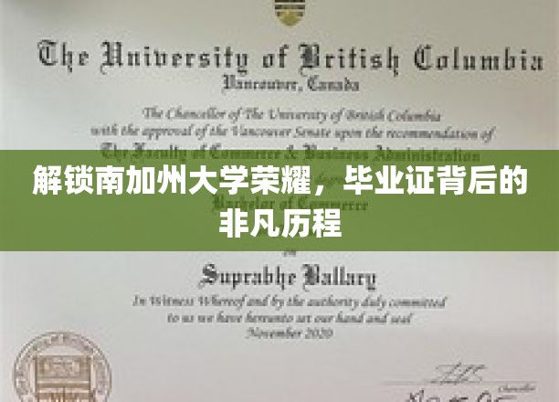 解锁南加州大学荣耀，毕业证书背后的非凡历程