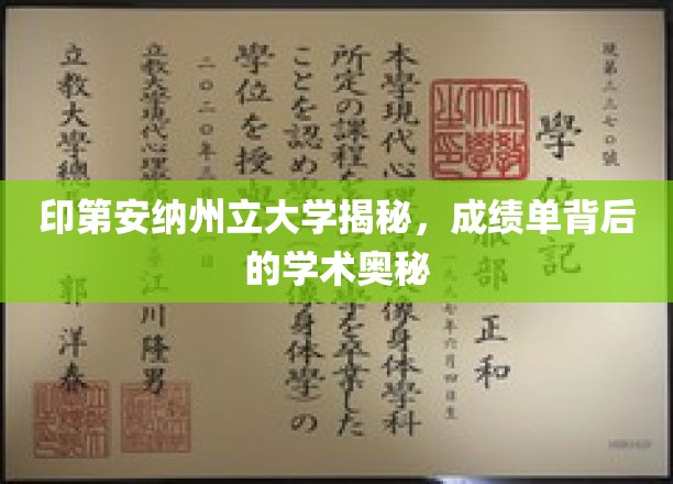 印第安纳州立大学揭秘，成绩单背后的学术奥秘