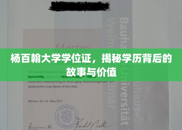 杨百翰大学学位证，探寻学历背后的故事与价值