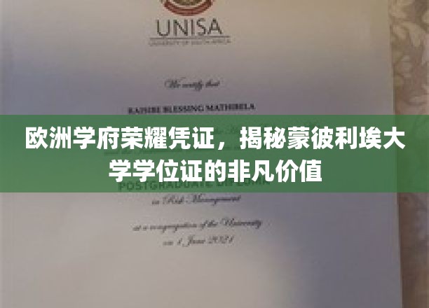 探寻蒙彼利埃大学学位证的欧洲荣耀与独特魅力