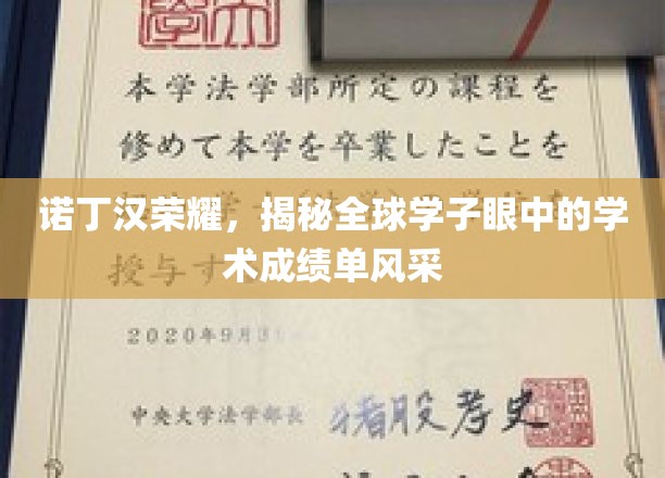 诺丁汉荣耀映照，世界学子眼中的学术成绩单魅力