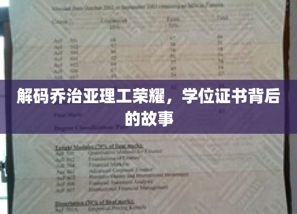 解码乔治亚理工荣耀，学位证书背后的故事