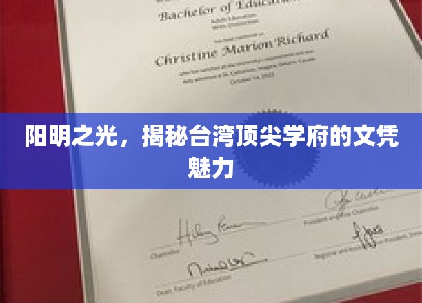 阳明之光，探寻台湾顶尖学府的文凭魅力