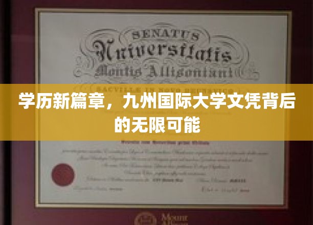 学历新篇章，九州国际大学文凭背后的无限可能