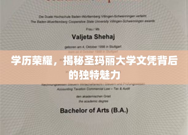 学历荣耀，揭秘圣玛丽大学文凭背后的独特魅力