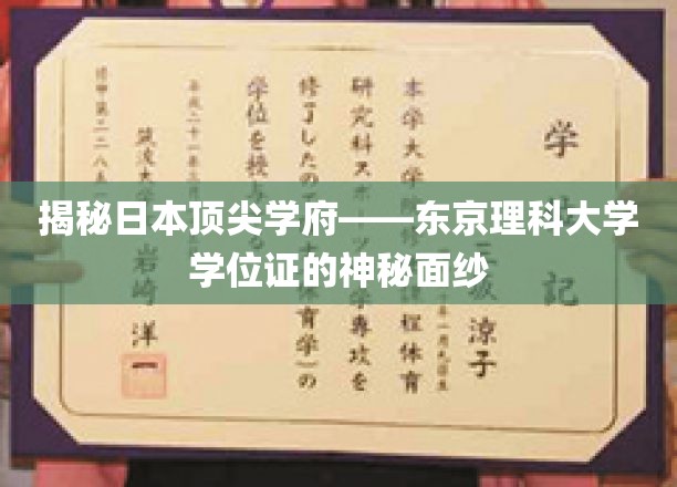 探寻东京理科大学学位证的非凡魅力