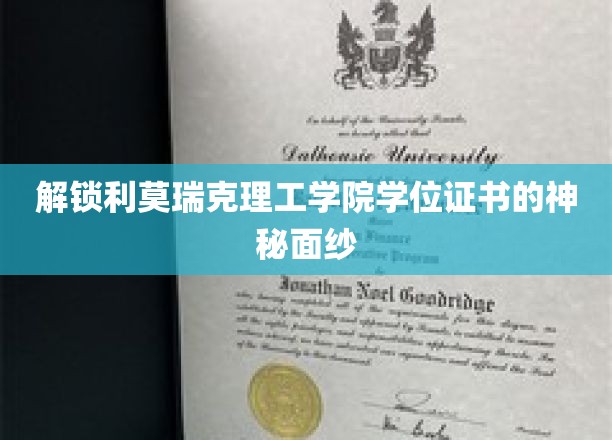 揭开利莫瑞克理工学院学位证书的神秘魅力