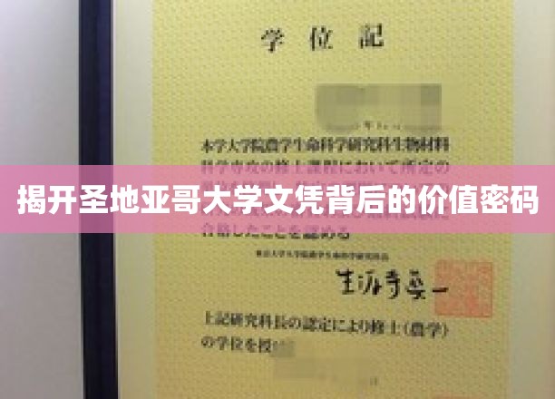 解锁圣地亚哥大学学位证书背后的价值奥秘