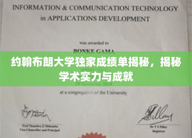 约翰布朗大学内部成绩单曝光，探秘学术实力与卓越成就