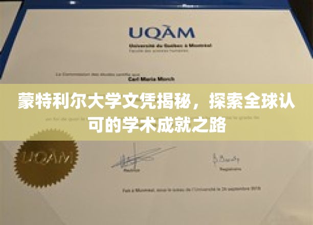 蒙特利尔大学学位背后的全球认可之旅